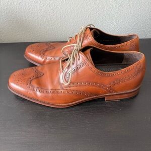 Cole Haan x Nike Air-Giraldo Wing Tip/Oxford Tan Leather Shoe-Men’s Size 11.5